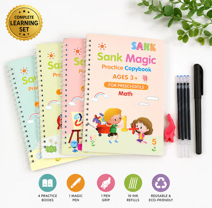 Magic Practice Copybook (4 Book + 10 Refill)