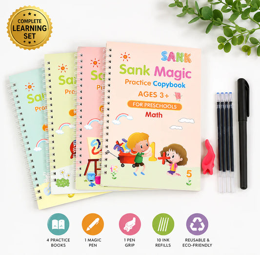Magic Practice Copybook (4 Book + 10 Refill)
